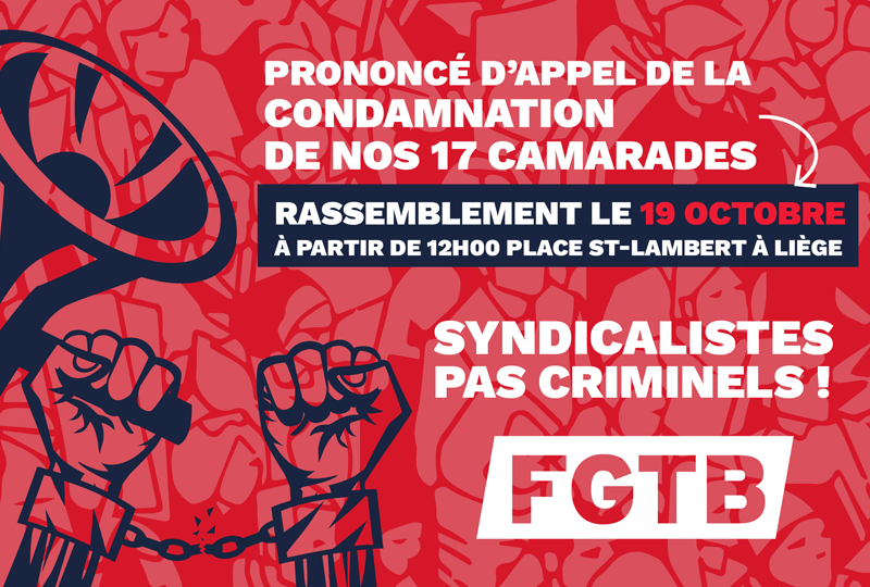 Syndicalistes, pas criminels !