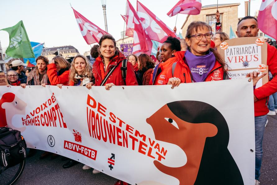 Manifestatiie strijddag vrouwenrechten