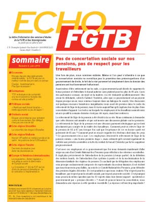 Echo FGTB n°6 - 2015