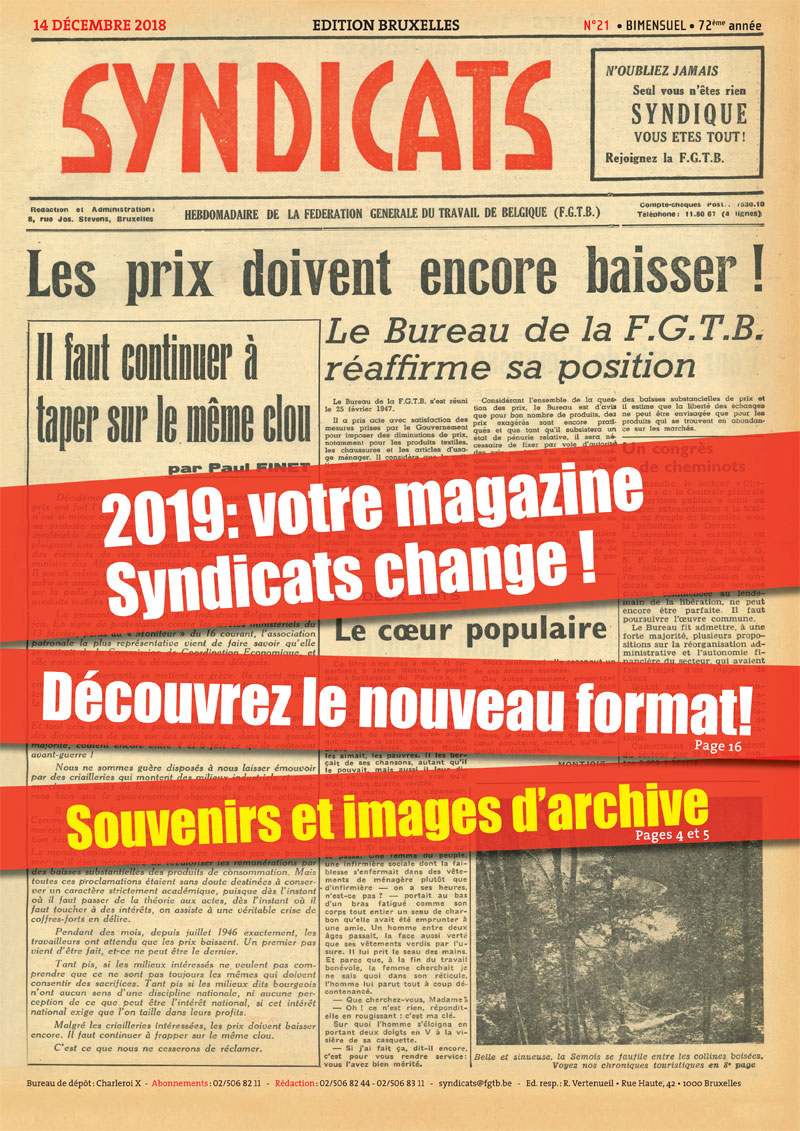 Syndicats FGTB n°21 - 2018