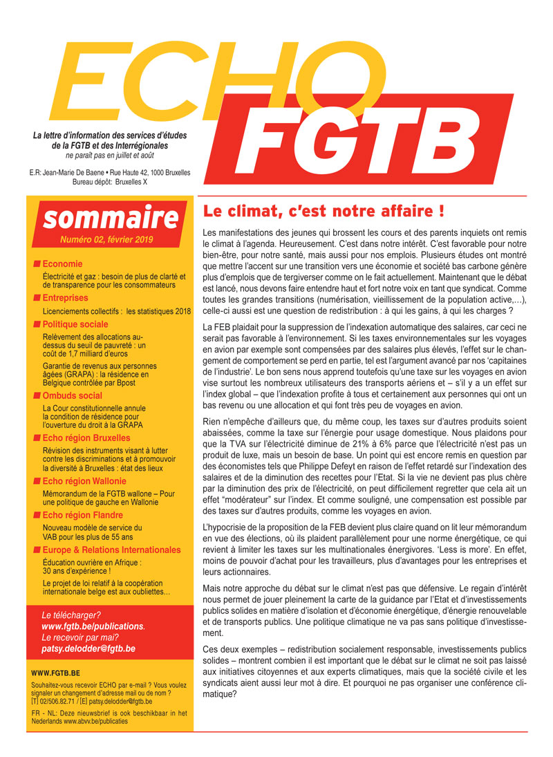 Echo FGTB n°2 - 2019