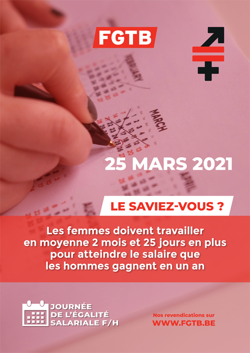 25 mars, journée de l’égalité salariale 25 mars, journée de l’égalité salariale