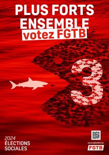 Affiche Votez 3 Votez FGTB