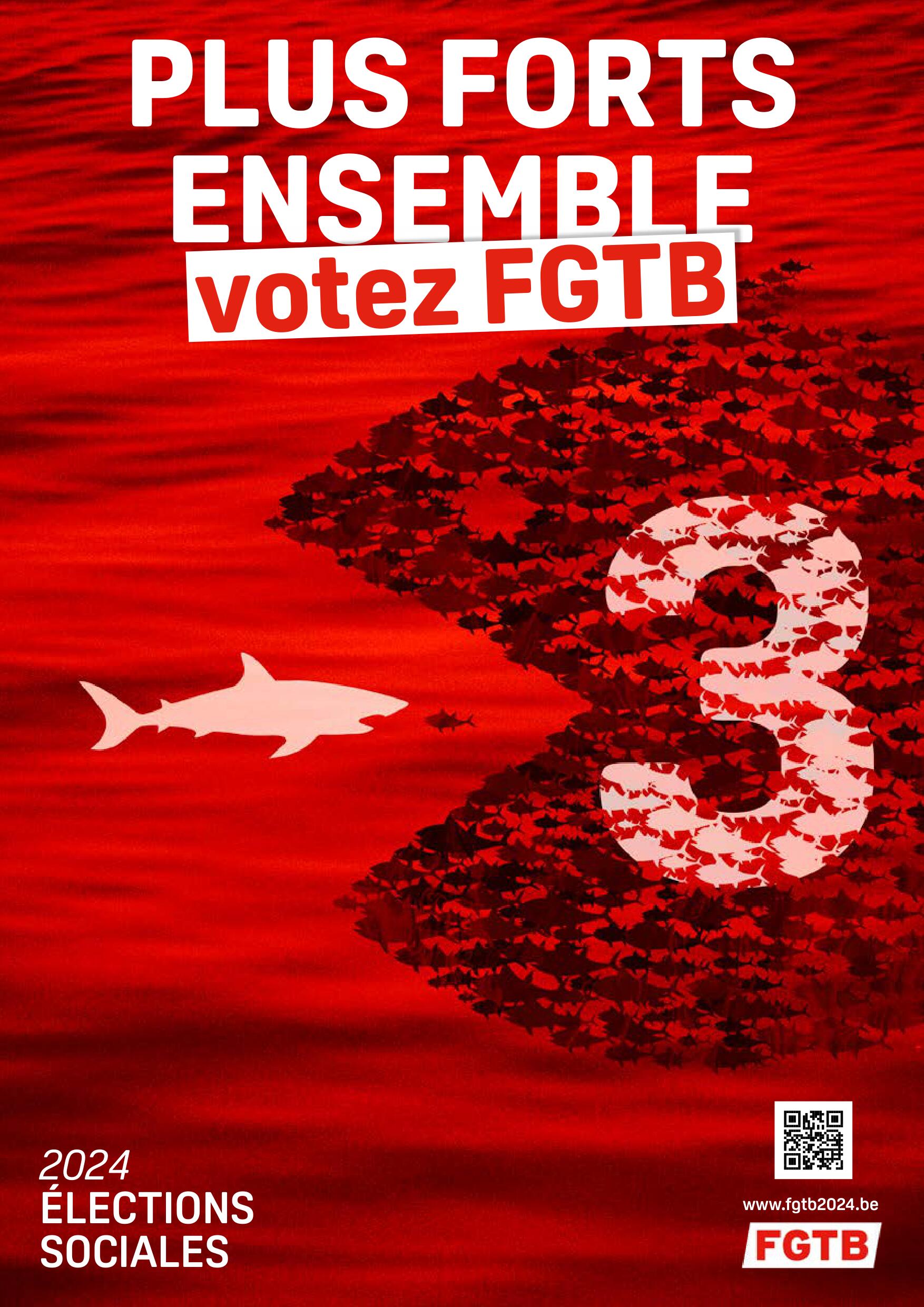 Affiche Votez 3 Votez FGTB
