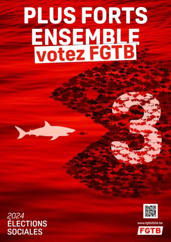 Affiche Votez 3 Votez FGTB